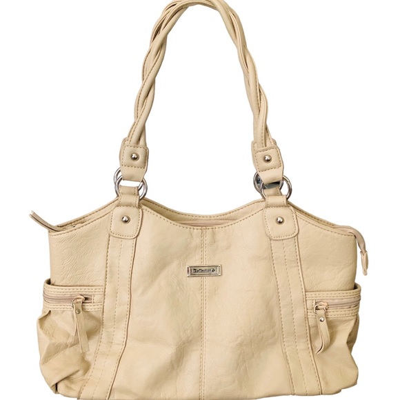 Reflections Bags Reflections Light Beige Faux Leather Twisted